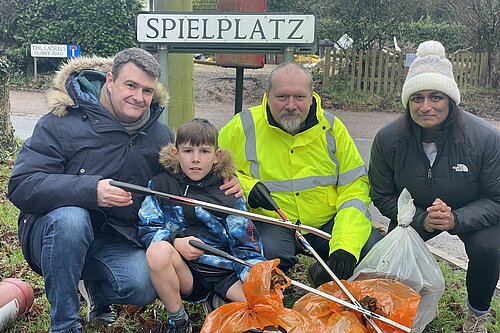St Stephen Ward Councillors with litter they have collected 