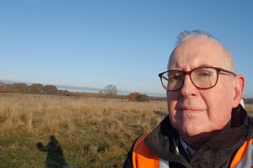 Cllr John Hale at the Ellenbrook site